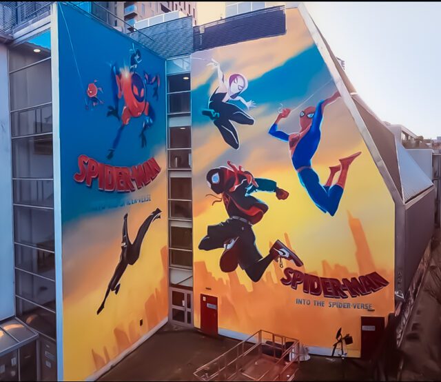 Large scale advertisement mural in London
