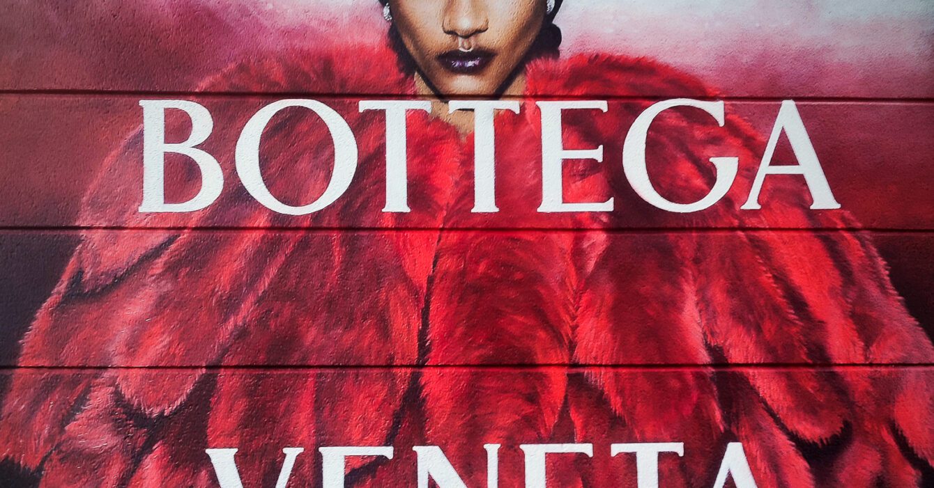 Bottega Veneta advertisement mural in London