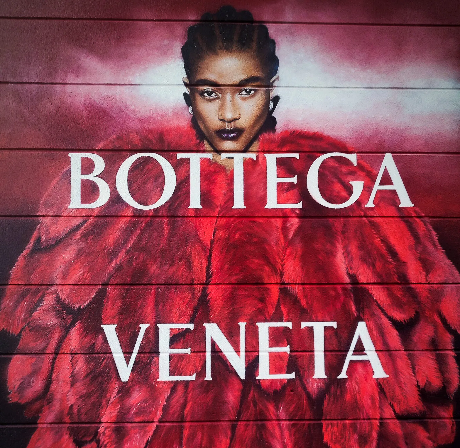 Bottega Veneta advertisement mural in London